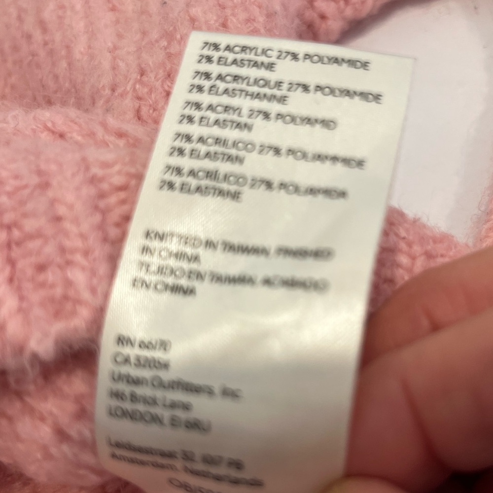 Free People Bradley Turtleneck Pullover Sweater Baby Pink Color Women’s Size M - Picture 12 of 12